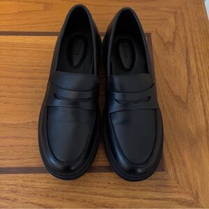 Quince Loafers Lug Chunky Black Sz 7 new